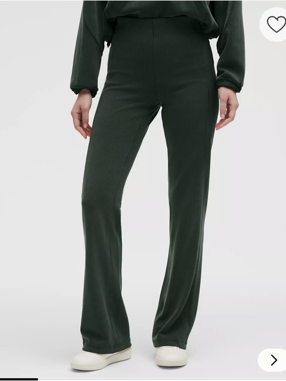 Lululemon Ribbed Softstreme Flared Pant Rainforest Green